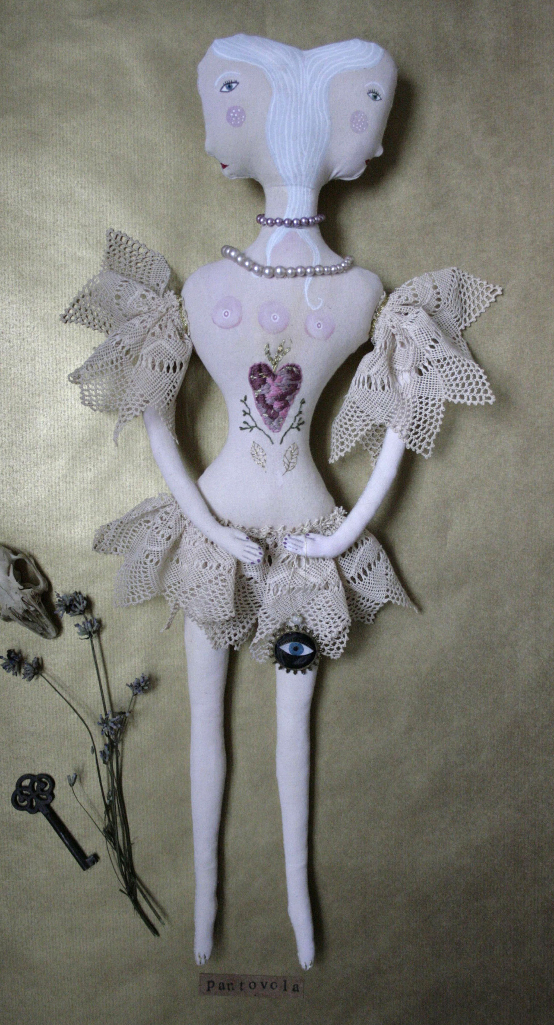 textile art doll