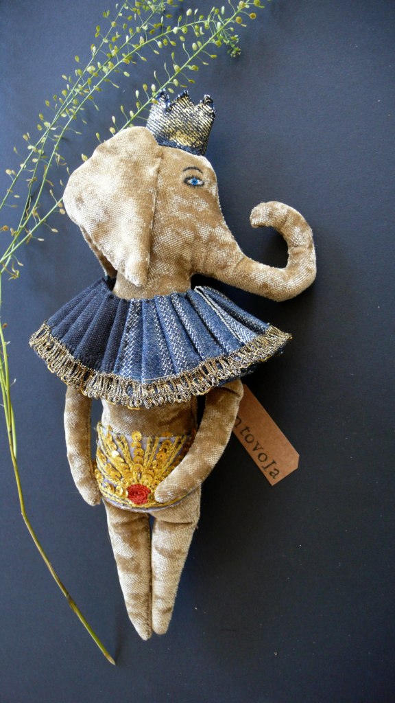 textile art elephant