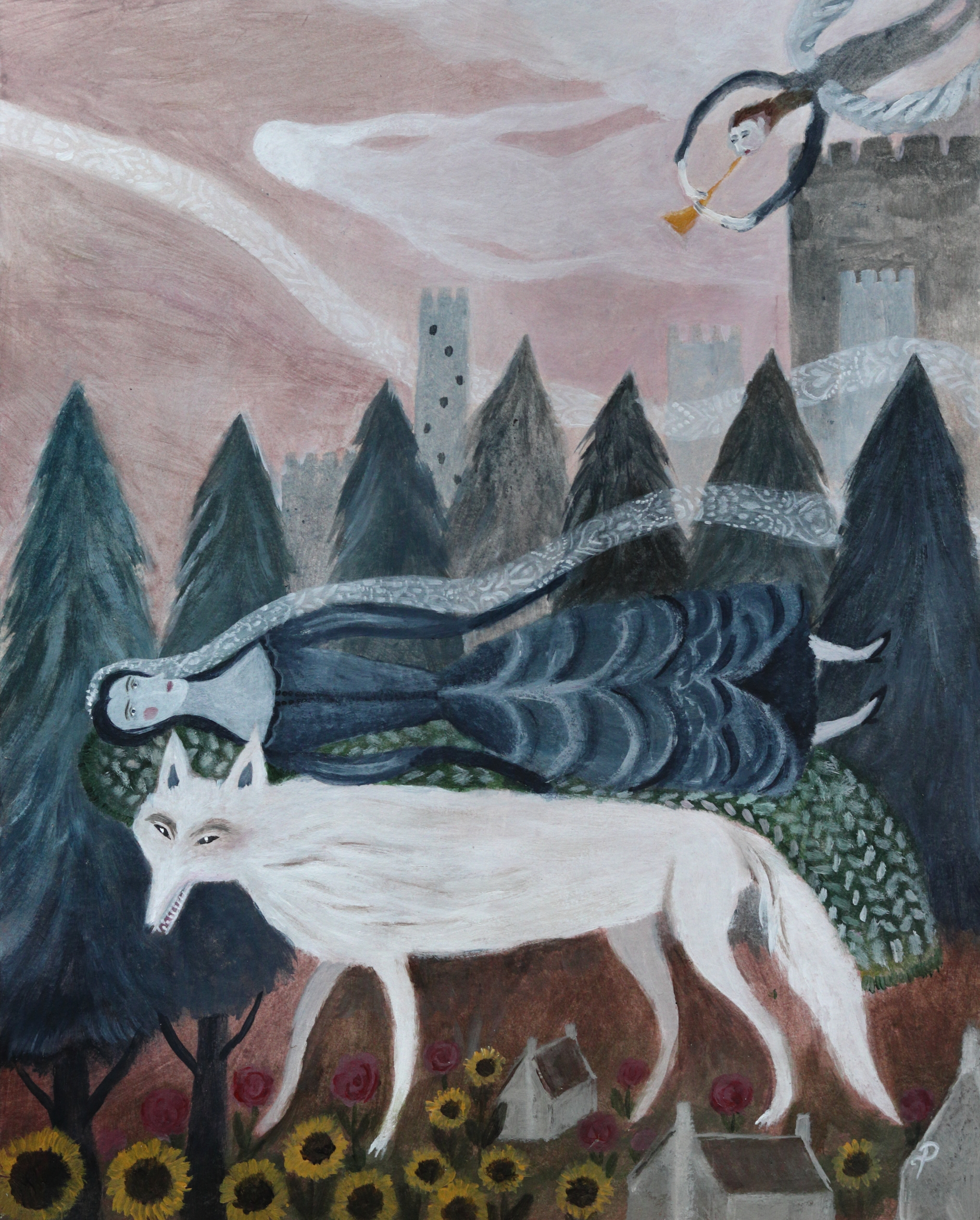 Wolf and I traveling