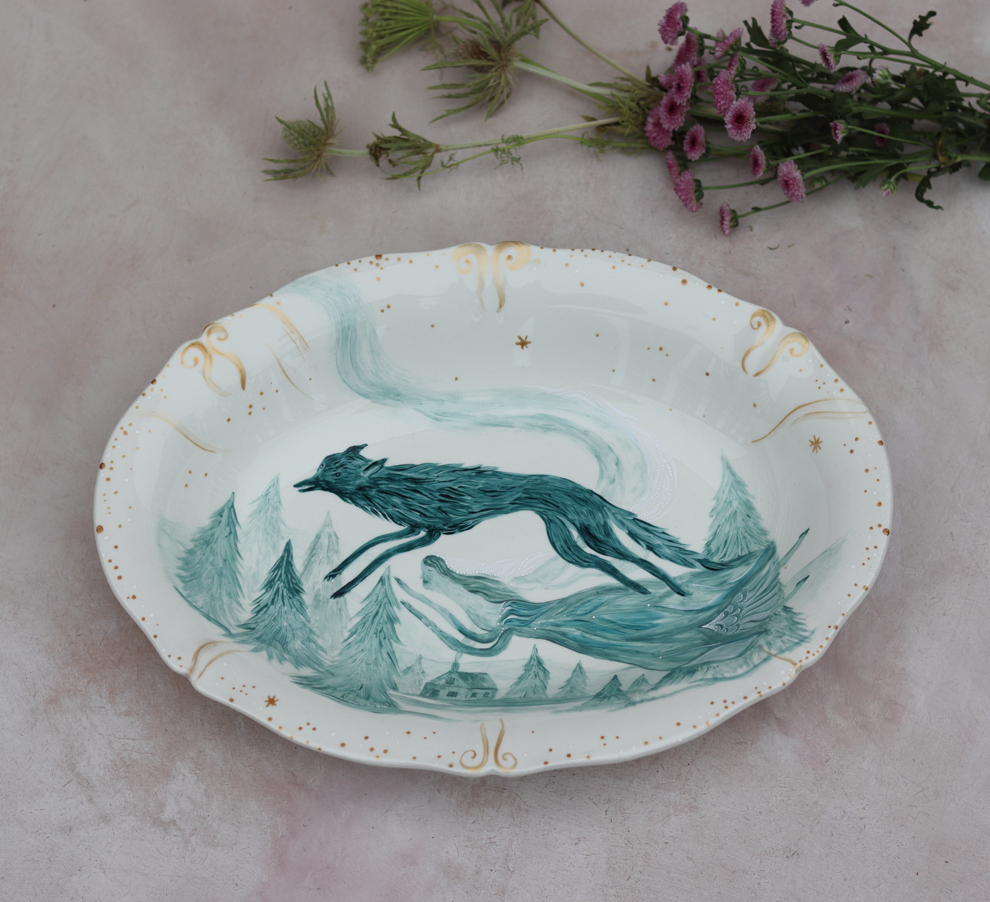 Serving Dish Wolf Maiden